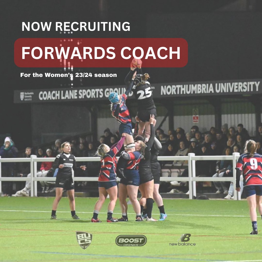 Northumbriawr's tweet photo. Northumbria Womens Rugby are excited to offer the opportunity to become part of our coaching team. Further information can be found in the link in bio #UTP @NorthUniSport 🖤🤍❤️ https://t.co/pNzGRLBYjw