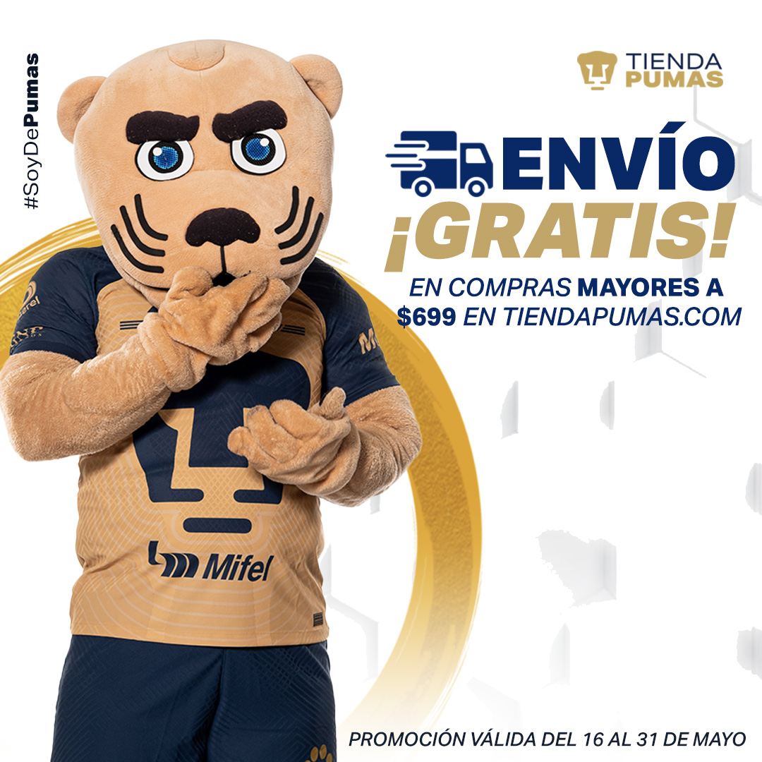 ¡Llévate tus productos favoritos y el envío va por nuestra cuenta! Estrena con pasión auriazul🤩

Válido del 16 al 31 de mayo en compras mayores a $699.00

Encuentra todos los productos exclusivos que tenemos en tiendapumas.com⭐
-Link en comentarios📲