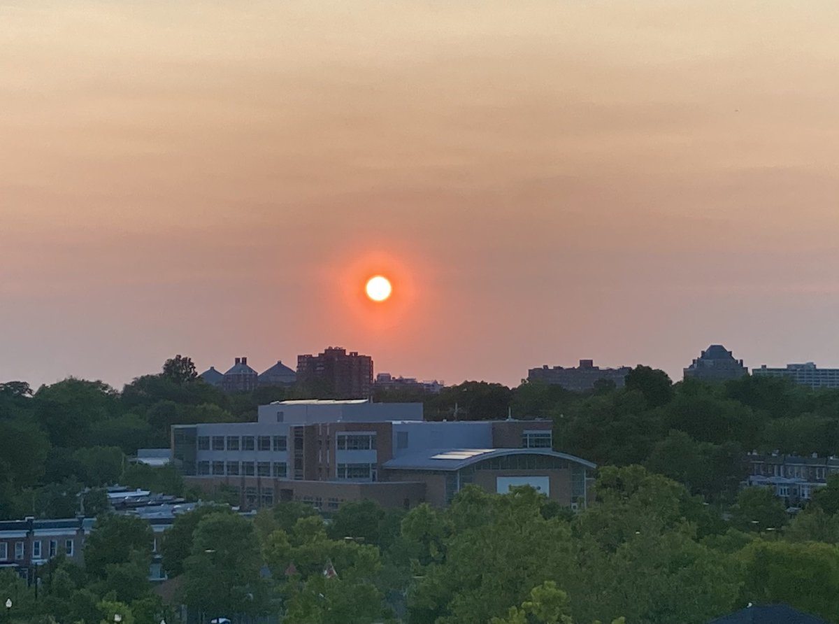 The Alberta smoke made for an eerie sunset last night.