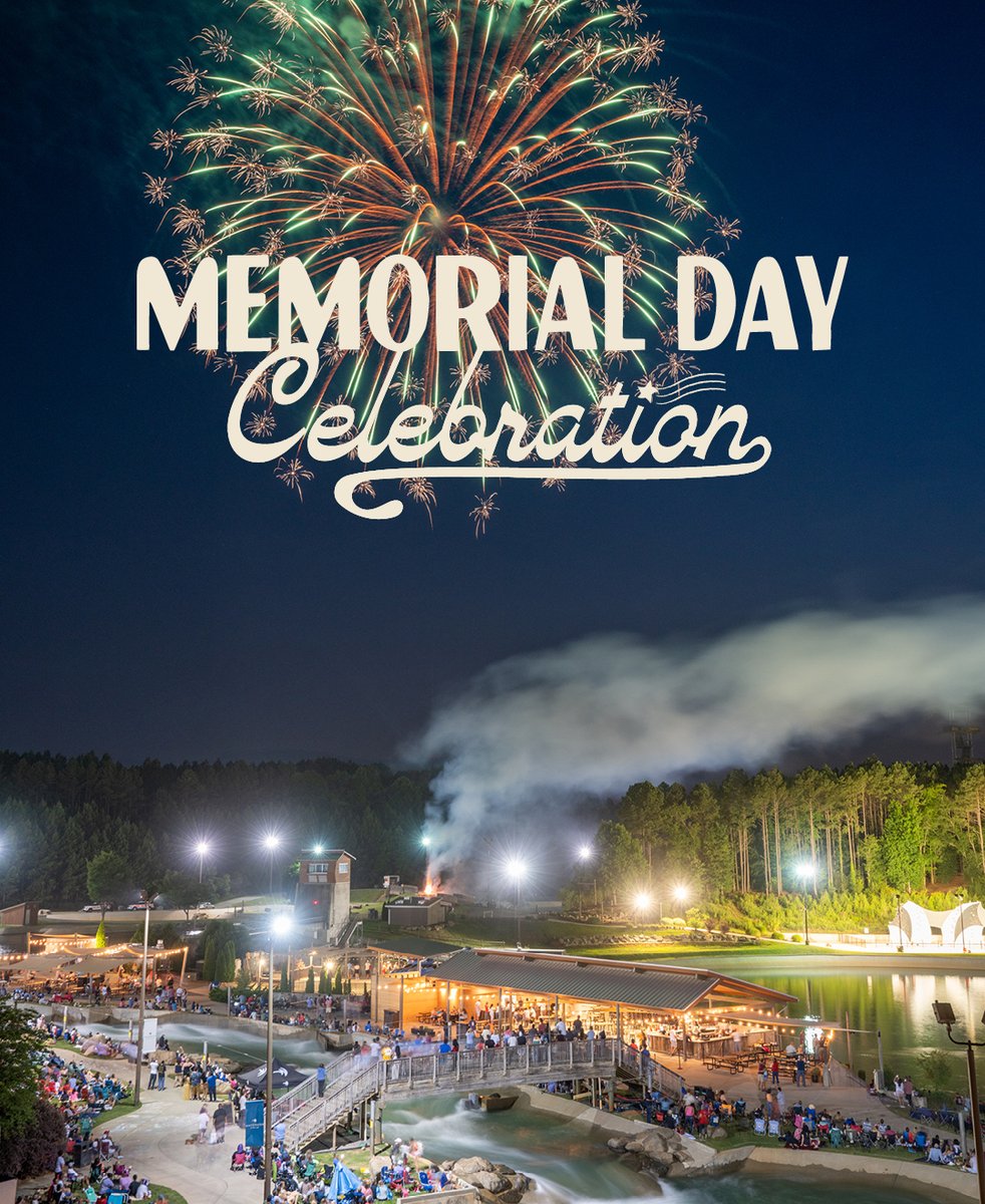 Celebrate Memorial Day weekend outside with a trail race, pass activities, yoga, and live music all weekend including performances by @hayescarll & Eddie 9V. All capped off with fireworks Sunday evening. Learn more at link.whitewater.org/MDC