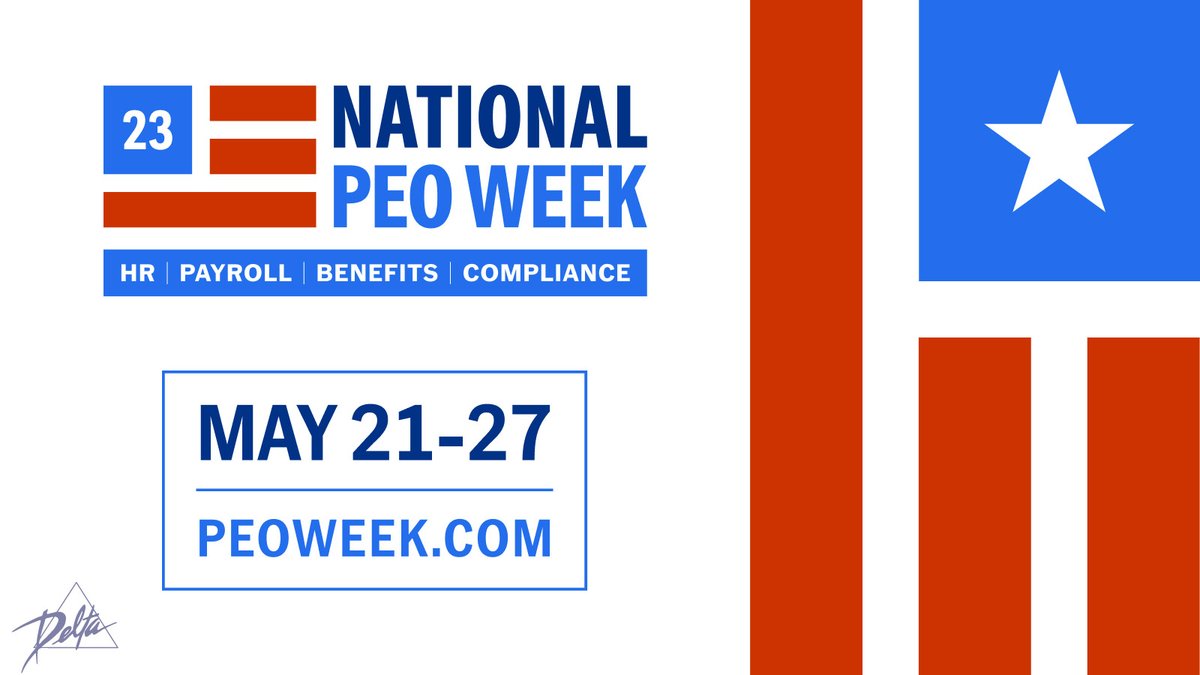 DeltaPersonnel's tweet photo. Happy #NationalPEOWeek! This week celebrates the important contributions of the #PEOindustry, which provides #payroll, #employeebenefits, #complianceassistance, &amp; #HR services to hundreds of thousands of small &amp; mid-sized businesses that employ more than 4 million people. https://t.co/CegKVlzUyL