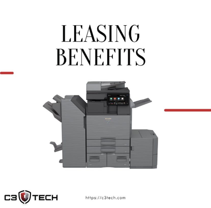 C3TechServices's tweet photo. Save costs, upgrade freely, and enjoy tax benefits with office equipment leasing. C3 tech offers tailored options to fit your needs and budget. #OfficeLeasing #BusinessSolutions https://t.co/Vr0rBuaZzP