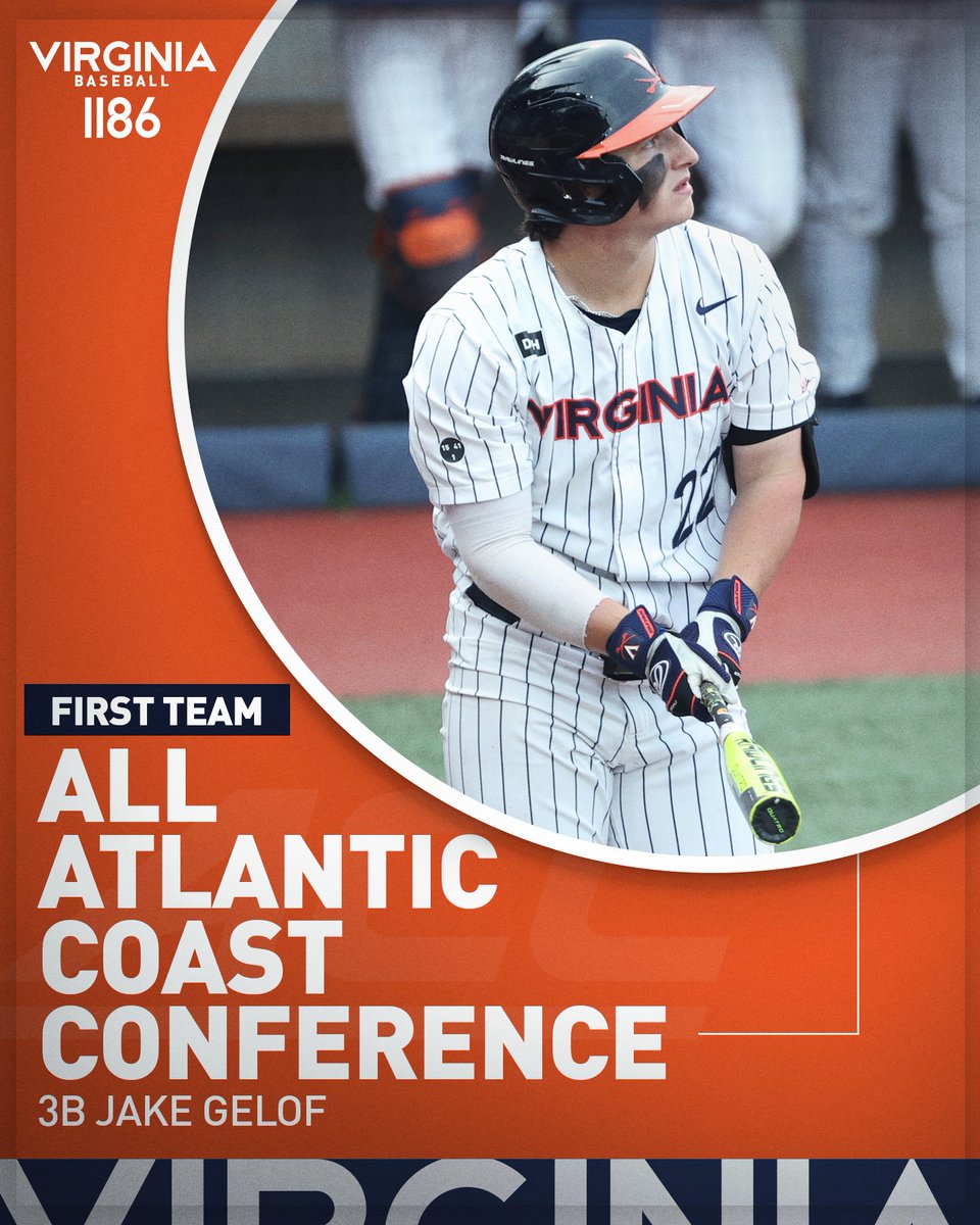 wtfuva's tweet photo. #RT @VirginiaSports: RT @UVABaseball: Count 'em 𝐅𝐎𝐔𝐑 First Team All-@ACCBaseball selections, the most since 2014! 

C - Kyle Teel
SS - Griff O'Ferrall
3B - Jake Gelof
OF - Ethan O'Donnell

#GoHoos https://t.co/ICLvbaIu57