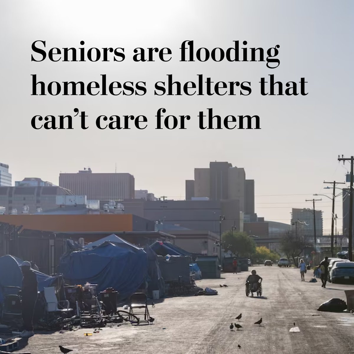 “It’s just a catastrophe. This is the fastest-growing group of people who are homeless.” Nearly a quarter of a million people 55 or older are estimated by the government to have been homeless in the United States during at least part of 2019. wapo.st/41Xhgce