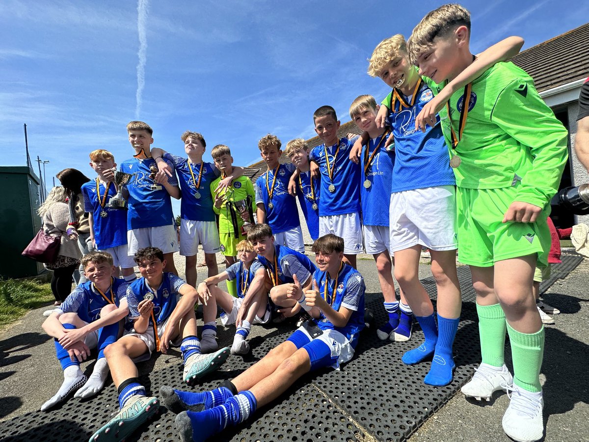 So proud of these boys beating a very very strong St Cleer side to be U13 county champions to go with the league and league cup. Winning every game this season. #coyb
