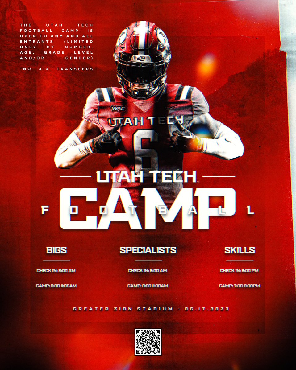 🅲🅰🅼🅿 🆂🆉🅽 🅸🆂 🅷🅴🆁🅴! Come Grind, Compete, & Grow! 𝙍𝙚𝙜𝙞𝙨𝙩𝙚𝙧 𝙏𝙤𝙙𝙖𝙮! 🗓️ June 17th 🏟️ Greater Zion Stadium 🔌 Let’s Get This Work! 📲 reg.learningstream.com/reg/event_page… #UtahTechBlazers