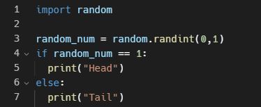 ForestryTech_SL's tweet image. #pythonprogramming #100DaysOfCode 
&quot;Heads&quot; or &quot;Tails&quot; from random module