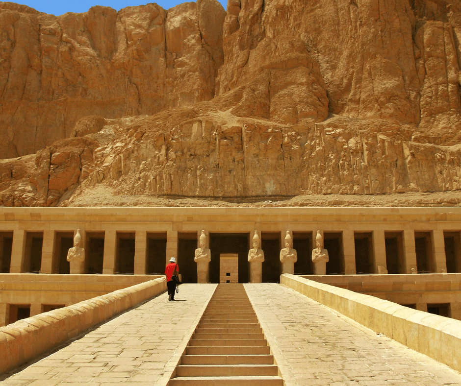The Temple of Queen Hatshepsut. See this and many more temples on our tours. Learn the history of this amazing woman and how she lead Egypt to a flourishing future. 
#egypt
#queen
#ruler
#Temple
#luxurytour
#5star