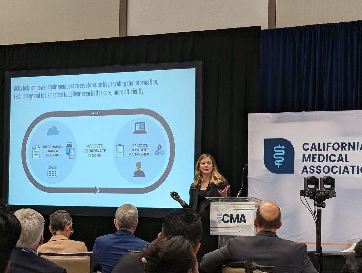 "Workflow is everything." Loved that <a href="/AledadeACO/">Aledade</a> <a href="/msolexa/">Catherine Olexa-Meadors</a> emphasizes the value of integration over technology 🤖👾
Awesome event by <a href="/CMAdocs/">California Medical Association</a> on #HealthIT and great keynote by <a href="/mickytripathi1/">micky tripathi</a>! #valuebasedcare #pophealth #MedTwitter