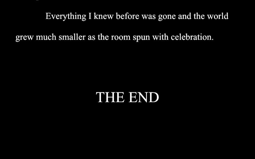 i finally put ‘THE END’ after i finished a manuscript🥲