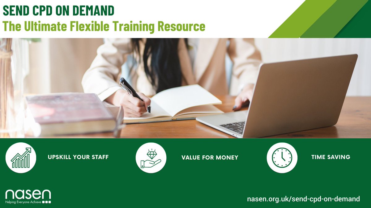 Are you looking for a flexible training resource that offers high-quality CPD? Our SEND CPD on demand subscription is dedicated to doing just that! Best of all, it's designed, produced and delivered by education professionals. Find out more: ow.ly/mrbg50Otfx9 #SEND #CPD