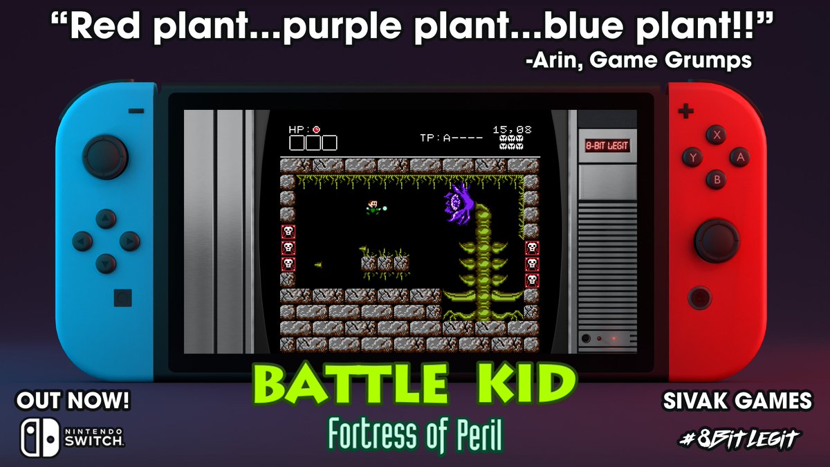Mega Cat Studios (@megacatstudios) on Twitter photo Will the <a href="/GameGrumps/">Game Grumps</a> take another shot at Battle Kid: Fortress of Peril?
The game is out now & dealing death to anyone who dares to test their skills!
#8BitLegit eShop: nintendo.com/store/products…
Xbox: xbox.com/en-US/games/st…
Itch.io (ROM): 8bitlegit.itch.io/battle-kid-for… Will the <a href="/GameGrumps/">Game Grumps</a> take another shot at Battle Kid: Fortress of Peril?
The game is out now & dealing death to anyone who dares to test their skills!
#8BitLegit eShop: nintendo.com/store/products…
Xbox: xbox.com/en-US/games/st…
Itch.io (ROM): 8bitlegit.itch.io/battle-kid-for…