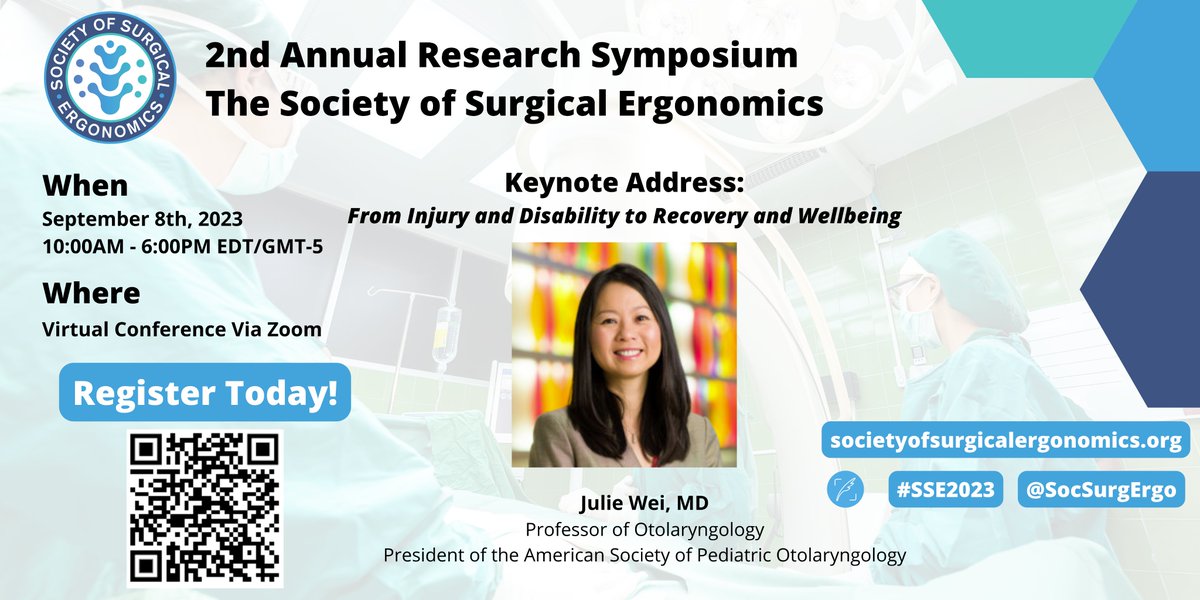 🚨 We added a first-of-its-kind Ergonomics M&M session to #SSE23 Multi-D perspectives from industry, surgeons, human factors experts discussing cases of surg ergo mishaps & collaboratively🧠⛈ing solutions for systems & device dev 🦾 REGISTER TODAY👇 tinyurl.com/y4brn24p