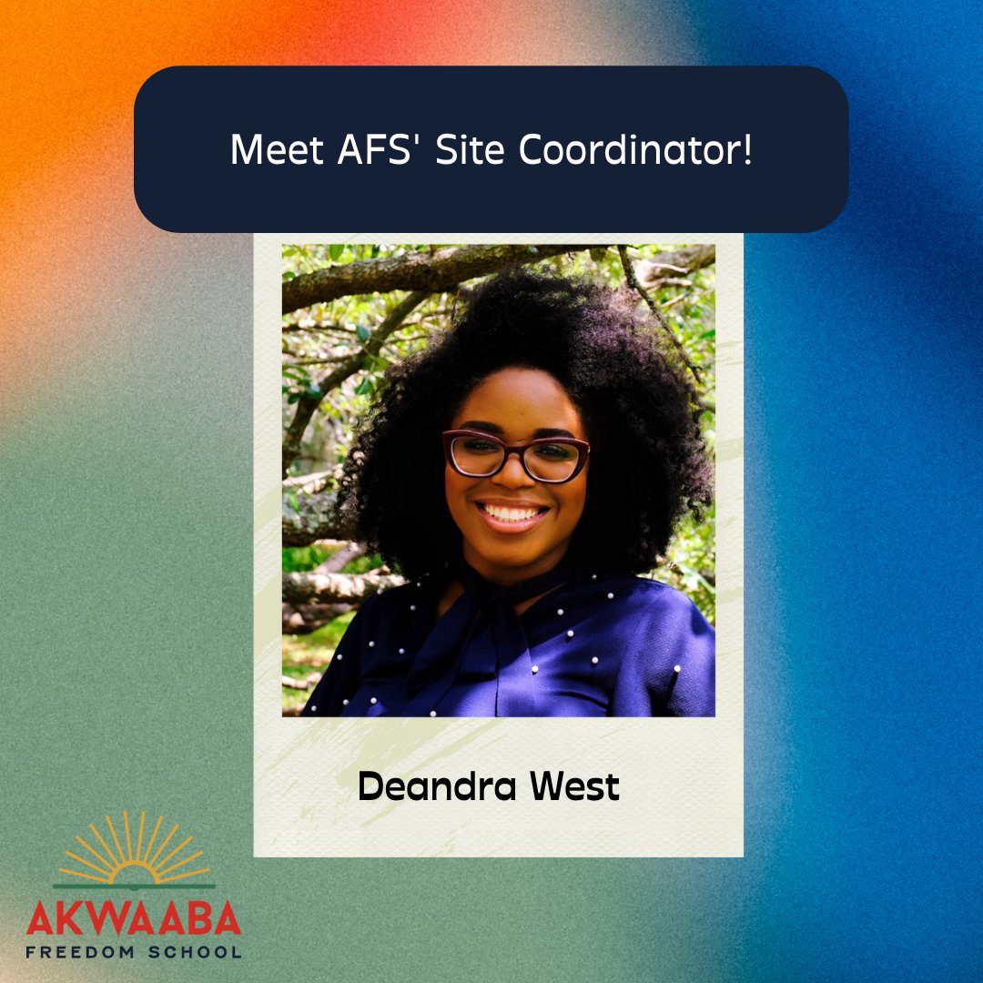 Akwaaba_FS's tweet photo. Meet Deandra West, a Site Coordinator of Akwaaba Freedom School. For a book that reminds her of AFS, Deandra chose I Believe I Can by Grace Byers. To find out more about Thacher, look at the team tab on our website!

#ufcoe #freedomschool #equityineducation https://t.co/xBCNEBn5Lx