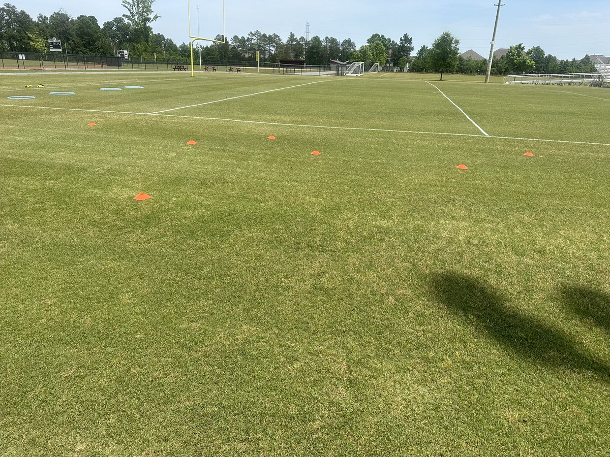 MarkHoover71's tweet photo. Pre practice player led warm up areas. Instead of guys coming out and and waiting for actual warm up to startโฆwe have an infinity walk station, tennis balls to toss in a group a lateral 90 cut and 135-180-135 stations for them to go through footwork at own pace. #SpringBallDay1 https://t.co/Bi9rVFATrc