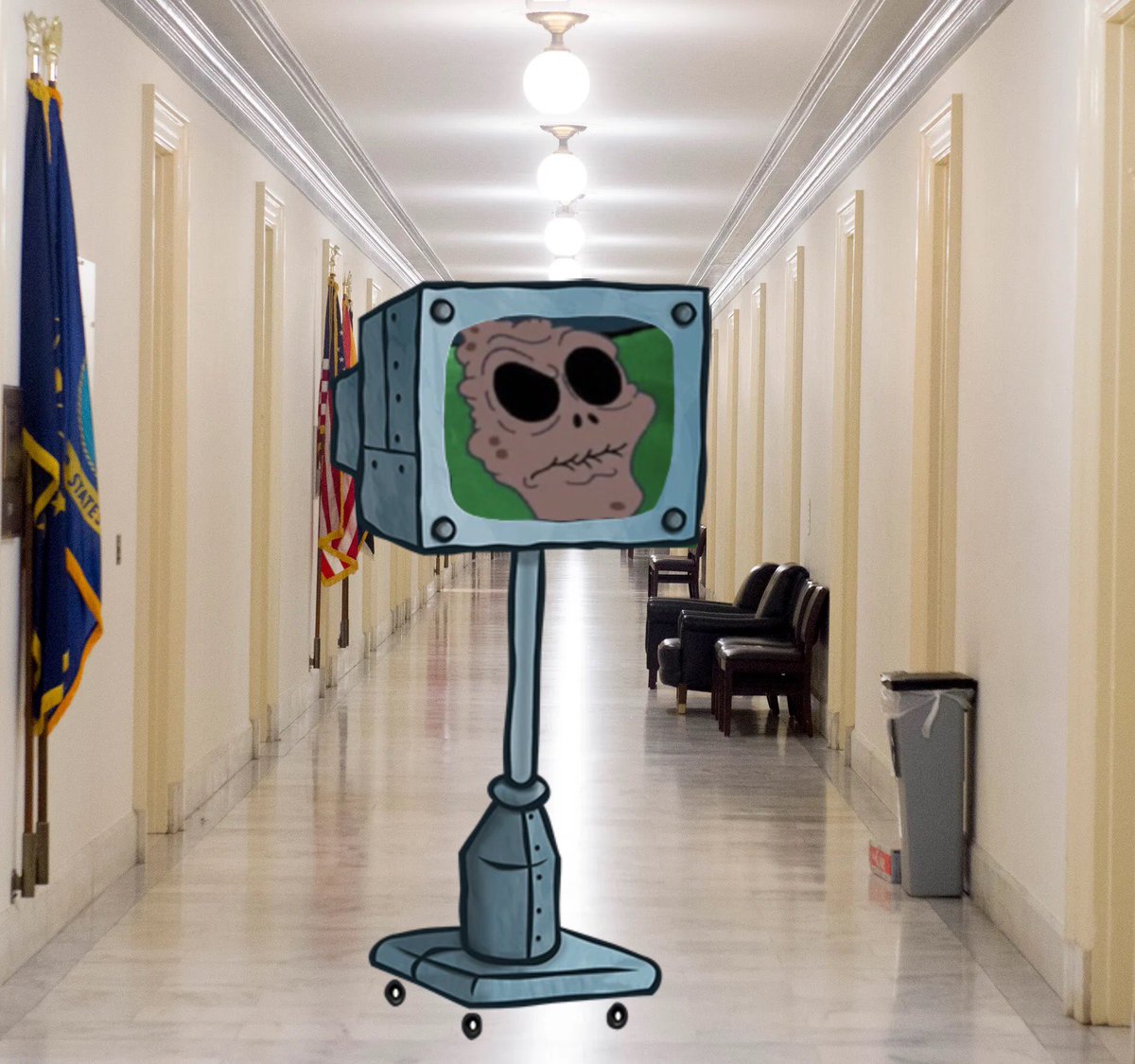 marionumber4's tweet photo. Pictured: AI Dianne Feinstein wandering the halls of Congress in 2034 https://t.co/77z6dMSHFm