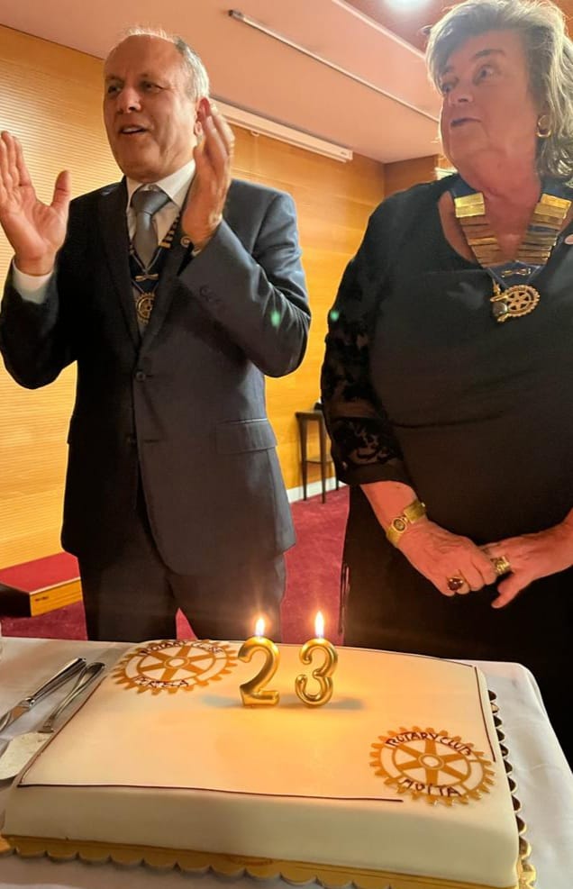 rotaryclubport1's tweet image. Na passada 6-feira, 19 de Maio de 2023, o #Rotary Club da #Portela e o Rotary Club da #Moita celebraram o seu 23º Aniversário 🎂, numa festa com vários momentos de #companheirismo, #música 🎼e boa disposição!