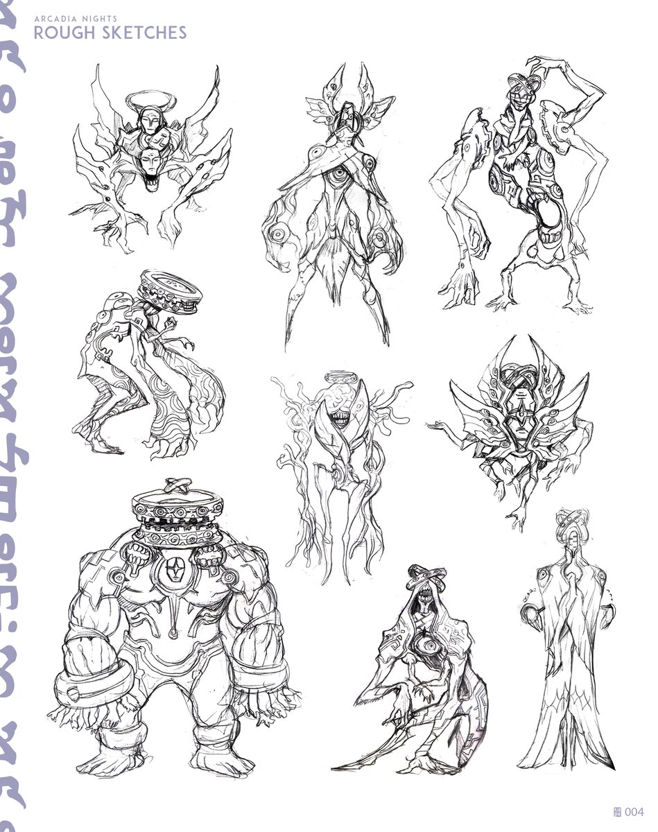 Rough ideas for the Reapers Part 2!  Get to know more about Arcadia Nights and support my creative endeavors on my Patreon! 