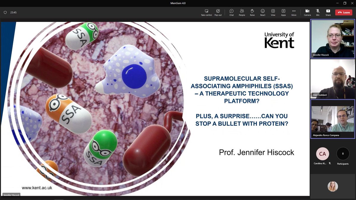 We were delighted to have had Prof. Jennifer Hiscock with us in our last MemSem. 🤩