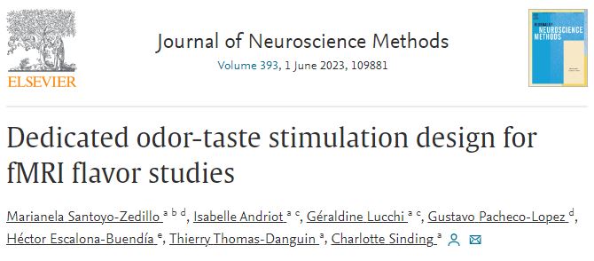 Un nouvel article, fruit d'une belle collaboration entre le #CSGA et #UAM, sur la stimulation odorante et gustative dédiée aux études IRMf sur les arômes, est à lire ici sciencedirect.com/science/articl…