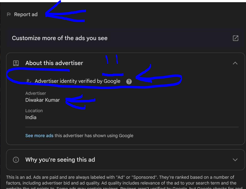 silentshushu's tweet photo. @anydesk here is not @fackbook and @google seems to be ok running this ad for large scam call center #scamalert #scambait #fakeads #fakefacebook #report https://t.co/G8Bycxvwqk