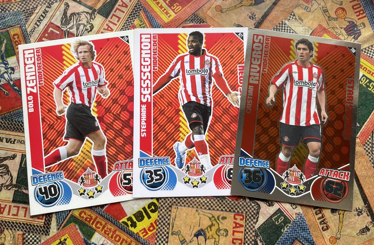 Sunderland Panini etc. (@safcpanini) on Twitter photo On this day in 2011 Bolo Zenden, Stephane Sessegnon and <a href="/c_riveros16/">Cristian Riveros</a> all scored in a 3-0 win at <a href="/WestHam/">West Ham United</a>
The scorers pictured in <a href="/ToppsMatchAttax/">Topps Match Attax</a> 2010/2011
#SAFC #Sunderland #Topps #GotGotNeed On this day in 2011 Bolo Zenden, Stephane Sessegnon and <a href="/c_riveros16/">Cristian Riveros</a> all scored in a 3-0 win at <a href="/WestHam/">West Ham United</a>
The scorers pictured in <a href="/ToppsMatchAttax/">Topps Match Attax</a> 2010/2011
#SAFC #Sunderland #Topps #GotGotNeed