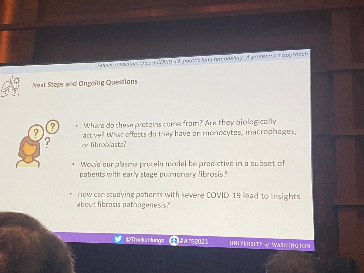 Başak Çoruh (@basakcoruhuw) on Twitter photo Dr. <a href="/Trockenlungs/">Sarah Holton</a> of <a href="/uwpccm/">UW PulmCritCareSleep</a> shared her findings about soluble meditators of post-COVID fibrosis...which may help us gain insight into the etiology of pulmonary fibrosis more broadly.
#ATS2023 #ATSSafe4All Dr. <a href="/Trockenlungs/">Sarah Holton</a> of <a href="/uwpccm/">UW PulmCritCareSleep</a> shared her findings about soluble meditators of post-COVID fibrosis...which may help us gain insight into the etiology of pulmonary fibrosis more broadly.
#ATS2023 #ATSSafe4All