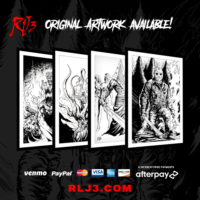rlj3art's tweet photo. I have updated my store completely! I have new original artwork from 11 x 17, 9 x 12 and sketch covers for sale, new prints added, new merch from shirts to hats and more. 
#comicbookart #comicbookartist #horrorart #originalart #originalartwork #originalartworkforsale #prints https://t.co/QWTv5IWkam