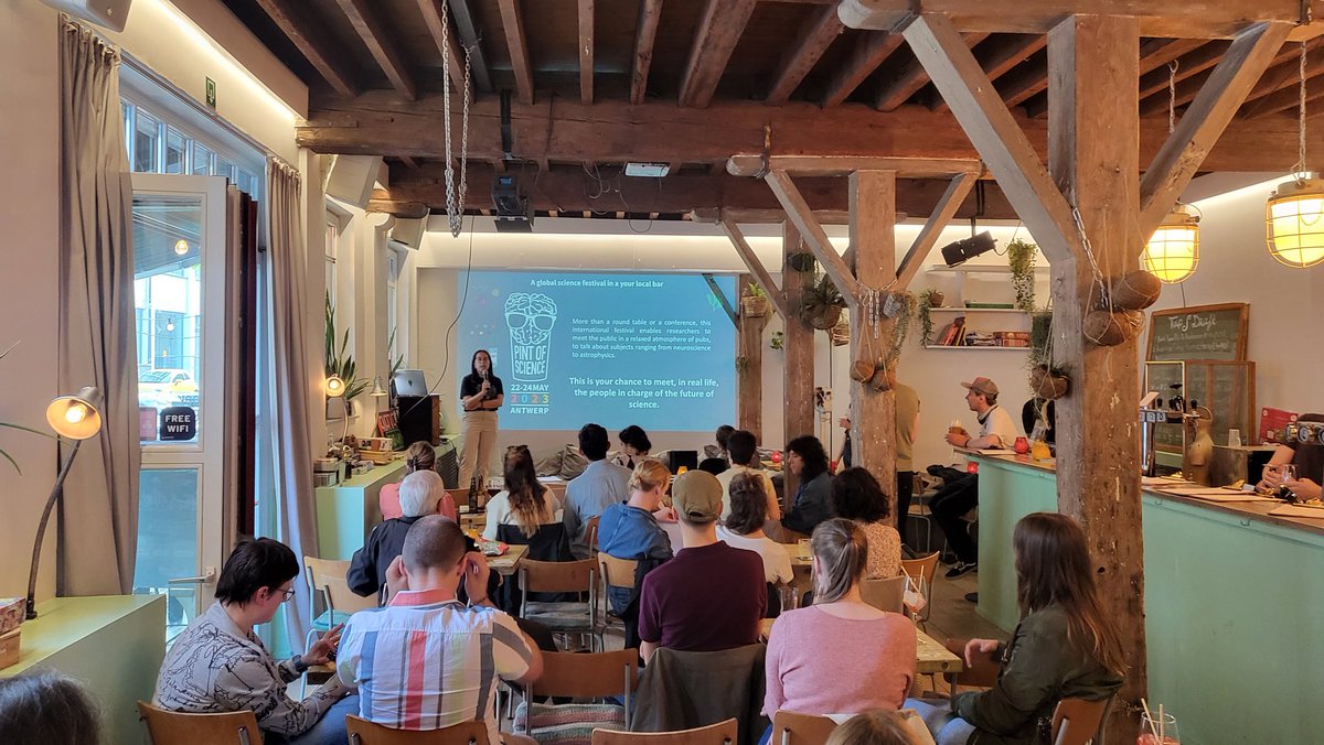 Caroline (@caromedchem) on Twitter photo Let's start this new edition of #pint23 in Antwerpen ! First talk with <a href="/g_klejborowska/">Greta Klejborowska</a>
Working on neurodegenerative disorders
Cc thanks <a href="/VIBLifeSciences/">VIB</a> <a href="/UAntwerpen/">UAntwerpen</a> <a href="/RealDrBeer/">Dr. Beer</a> <a href="/pintofscienceBE/">Pint of Science BE</a> Let's start this new edition of #pint23 in Antwerpen ! First talk with <a href="/g_klejborowska/">Greta Klejborowska</a>
Working on neurodegenerative disorders
Cc thanks <a href="/VIBLifeSciences/">VIB</a> <a href="/UAntwerpen/">UAntwerpen</a> <a href="/RealDrBeer/">Dr. Beer</a> <a href="/pintofscienceBE/">Pint of Science BE</a>