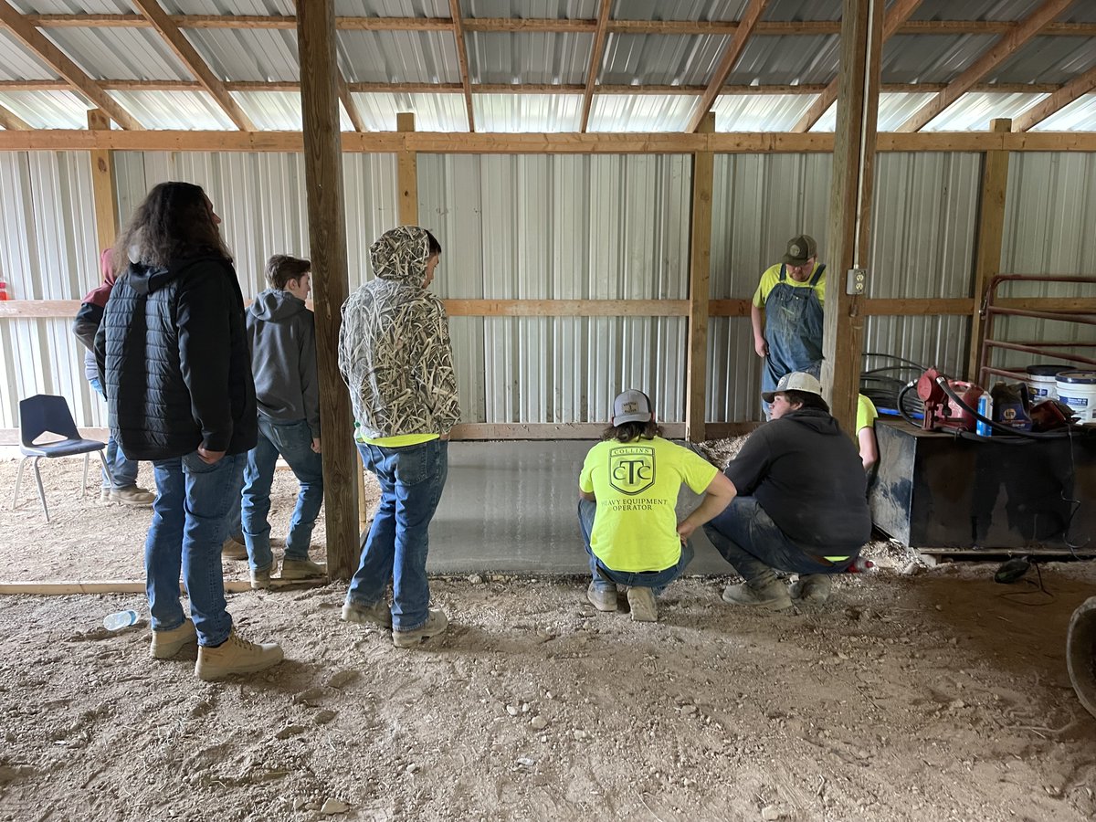 CollinsCTC's tweet photo. The Heavy Equipment high school students got their hands a little dirty on this small tool crib project! Learning some valuable skills! #CCTCconstruction #CCTCworks https://t.co/mmLIh6Jx2M