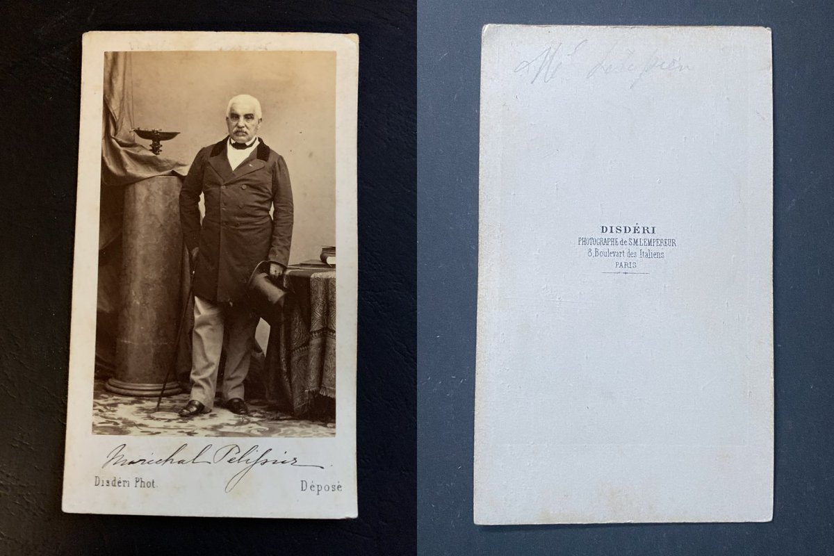 Disdéri, Paris, Le maréchal Pélissier, duc de Malakoff, circa 1860 cgi.ebay.fr/372997275015 #Militaires