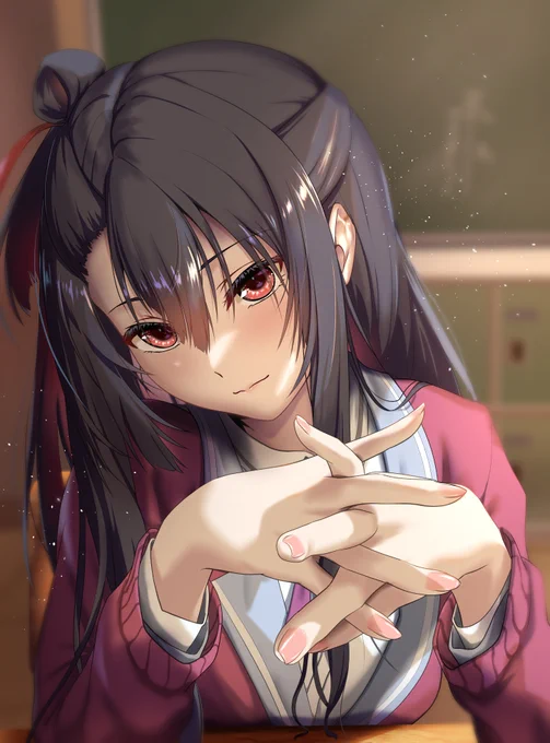 後ろの席の郡千景 #yuyuyu