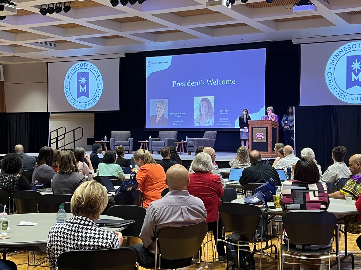 MinnStateEquity's tweet photo. Such an honor for our conference opening to St Cloud from @DrRobbynWacker Lori Kloos @stcloudstate @SCTCC with an honor and blessing song from the Red Tree Drum Group @MinnStateEdu @MinnStateASA #MinnStateEquity #MinnStateEquity2030 https://t.co/BcQcCzuSyz