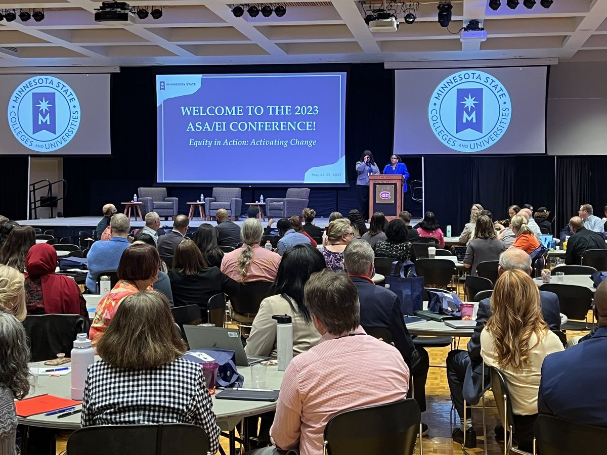 MinnStateEquity's tweet photo. Such an honor for our conference opening to St Cloud from @DrRobbynWacker Lori Kloos @stcloudstate @SCTCC with an honor and blessing song from the Red Tree Drum Group @MinnStateEdu @MinnStateASA #MinnStateEquity #MinnStateEquity2030 https://t.co/BcQcCzuSyz