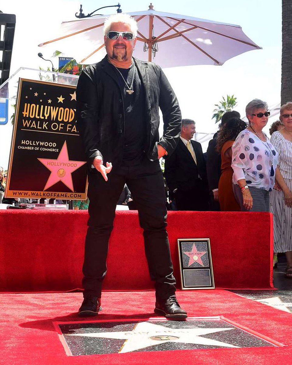 GuyFieri's tweet photo. Wow, 4 years ago today. 
Can’t thank the Hollywood Chamber of Commerce, @FoodNetwork, my family and of course the Citizens of @flavortown enough for this honor!! ⭐️ https://t.co/vuQHsu7yO6