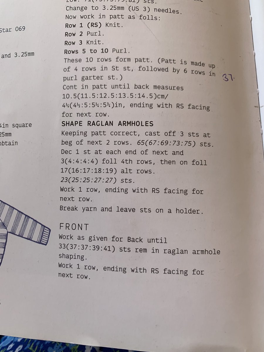 SallyPickard's tweet photo. #knittingsos #everydayknitter  can anyone help with this pattern ? I’m stuck on the bit that says dec 1 stitch at end of next and 3 foll 4th rows then on foll 17 https://t.co/U8khXPtfgy