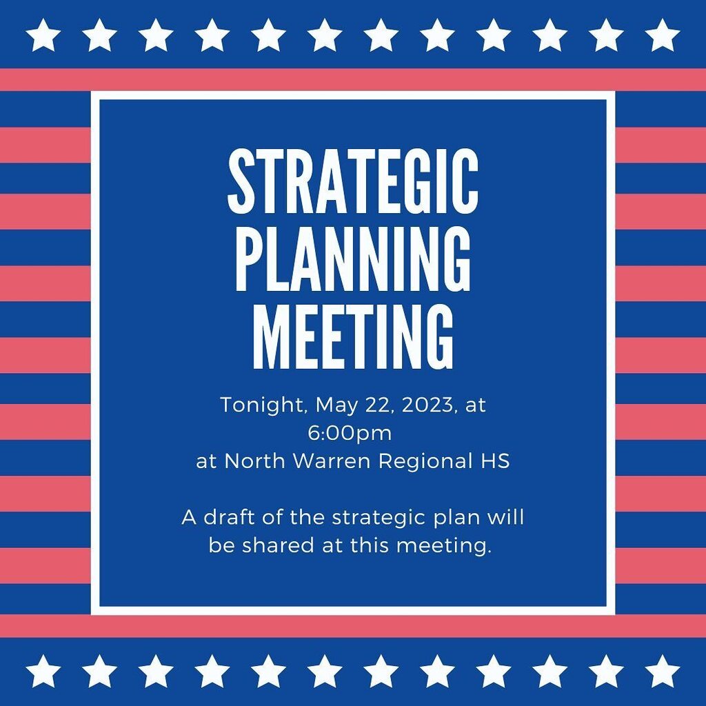Strategic Planning Meeting tonight at 6:00pm at NWR