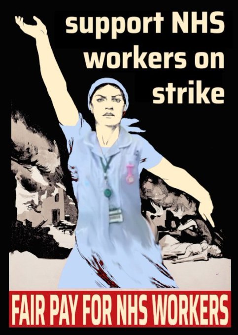 Get behind the NHS workers. The Government are trying to turn the public against them. We need a properly funded NHS and workers to get the pay rises they deserve. #VoteForStrike