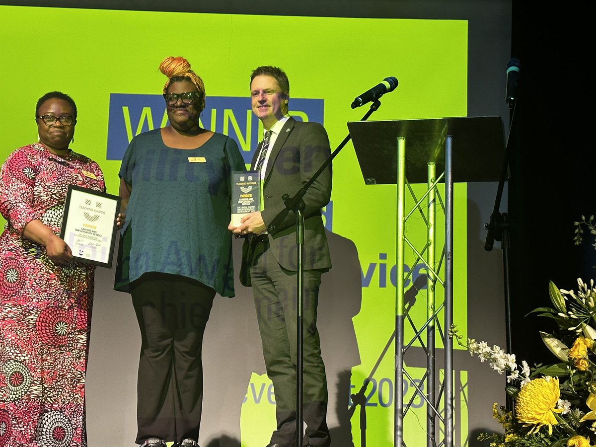 A special award for @ManMetCareers at the <a href="/TheUnionMMU/">The Union, Manchester Metropolitan University</a> Teaching awards - many congratulations  to <a href="/SBoydUK/">Stephen Boyd</a> and all at CES for your amazing employability work 🥳