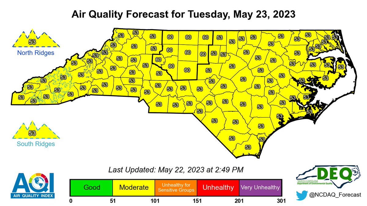 NC Air Quality Forecast Center on Twitter "Here is the latest NC Air