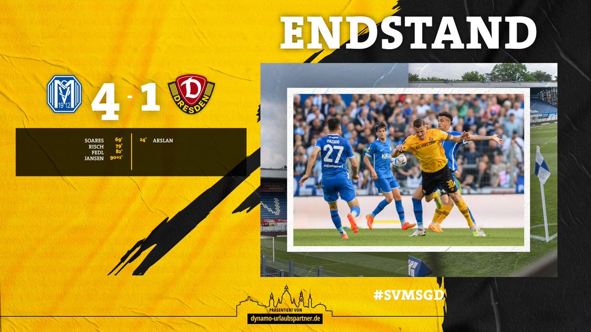 DynamoDresden's tweet image. 90'+4 Enttäuschung pur. #SVMSGD 4:1 #sgd1953