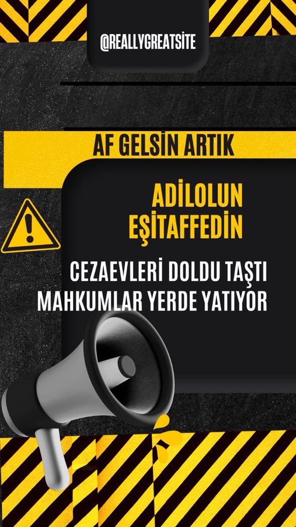 AF İSTİYORUZ
#GenelAf 
Kurduğu derneğin Hakkını veren <a href="/Mhalukcavusoglu/">M.Haluk Çavuşoğlu</a> 
İsteyenin bir yüzü Vermeyen
AK mı oluyordu? 
Milyonlar adli mahkuma af istiyoruz
<a href="/RTErdogan/">Recep Tayyip Erdoğan</a>