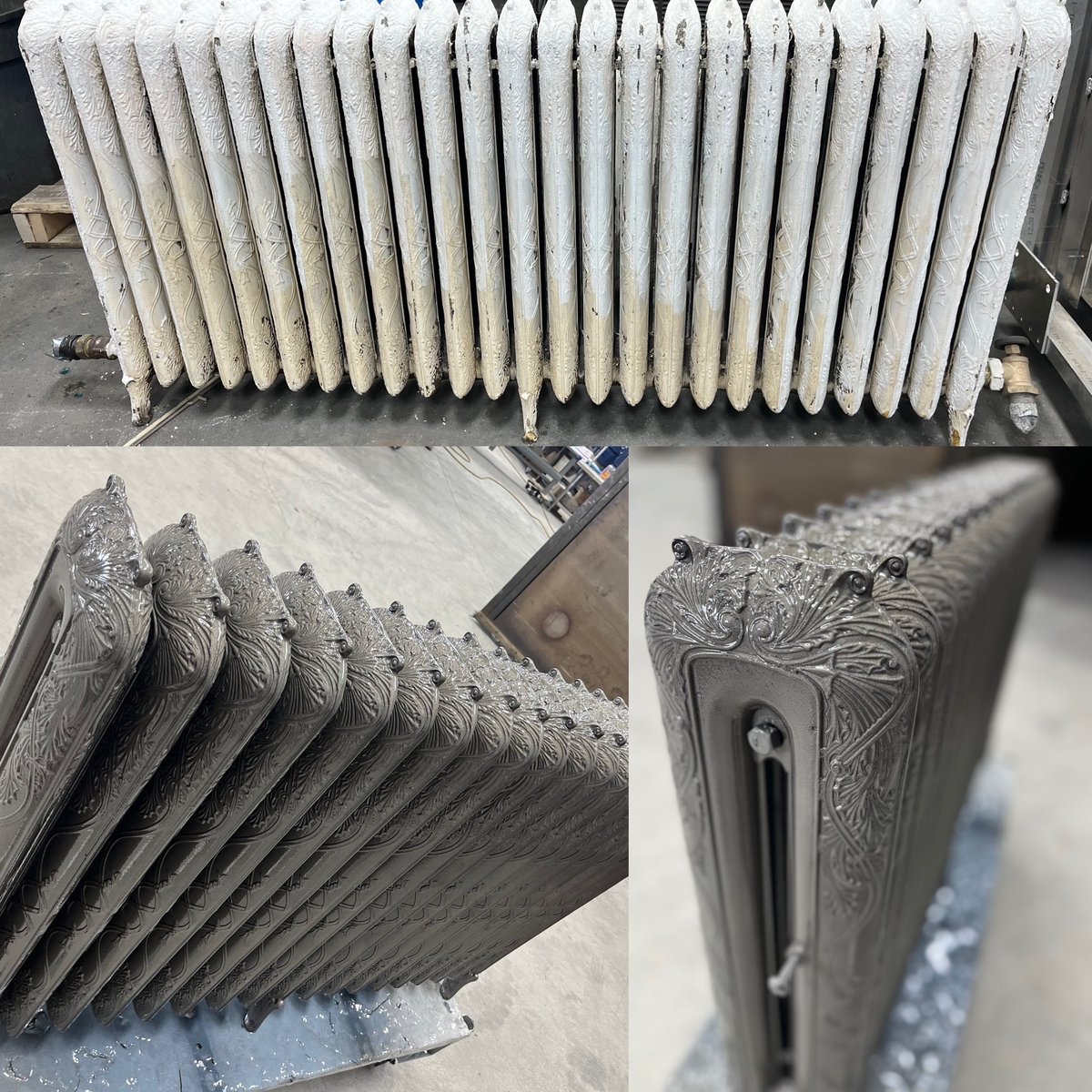 With outside temperatures rising, it’s a perfect time to restore those radiators! 
These are sparkling in Clear Coat - Gloss Finish 
🤩✨🔥

#sandblasted #powdercoating #powdercoated #restoration #bronx #newyork #newjersey #connecticut