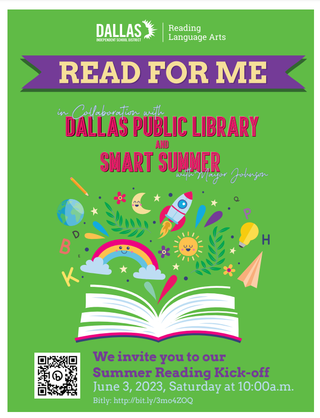 RT @DISD_Libraries: On June 3rd, Read for Me, see you there! @DISD_Libraries