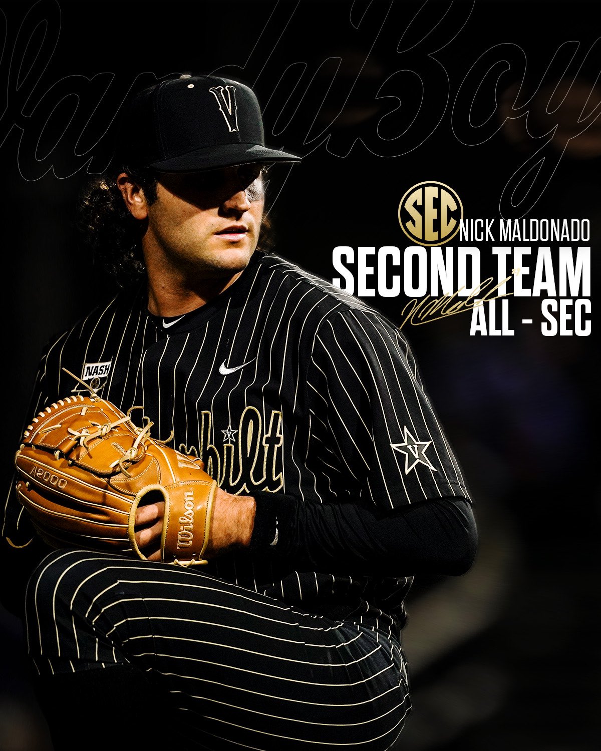 Vanderbilt Baseball on X: 𝐀𝐥𝐥-𝐒𝐄𝐂 Second Team. 🏆 #VandyBoys