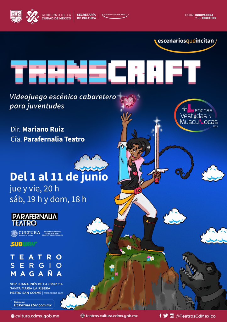 TeatrosCDMX's tweet photo. El mundo de TRANSilvania, es un lugar lleno de color y diversidad, que ha sido atacado por los Boomersaurios que quieren convertirlo en un lugar con sólo dos posibilidades, el blanco y el negro.
Acompáñanos en la próxima temporada de #Transcraft. 🎟️https://t.co/TNs71d03h3 https://t.co/SwVFBeusSW