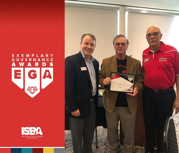 CONGRATULATIONS to North Gibson School Board Vice President Michael Ice. He is one of only 23 school board members to receive the Exemplary School Board Member Award this year!
