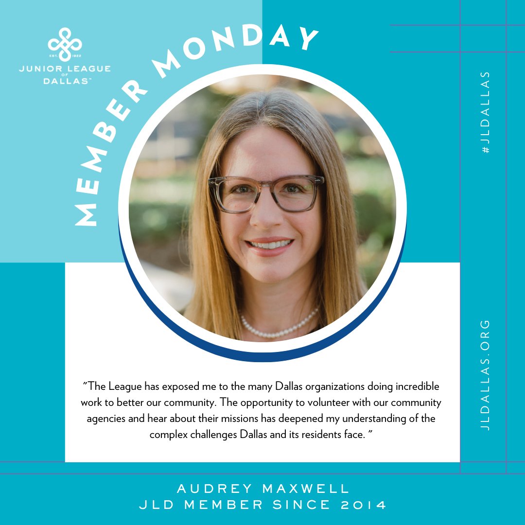 Our #MemberMonday this week is Audrey Maxwell, Kids in the Kitchen Agency & Event Liaison. “JLD offers a supportive environment of successful women who work collectively to make Dallas a better place. There is no better place to see real, lasting impact than through the League.”