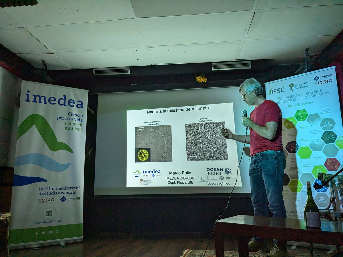 elfisicobarbudo's tweet image. ¡Concluye la primera jornada de #PINT23PLM centrada en la biodiversidad y el Mediterráneo de la mano del @IMEDEA_UIB_CSIC ! Cuanticas cosas hemos aprendido 🤭 ¡Mañana más, con el @IFISC_mallorca a las 19 h en @CAFEATRESBANDAS !

#Pint23ES