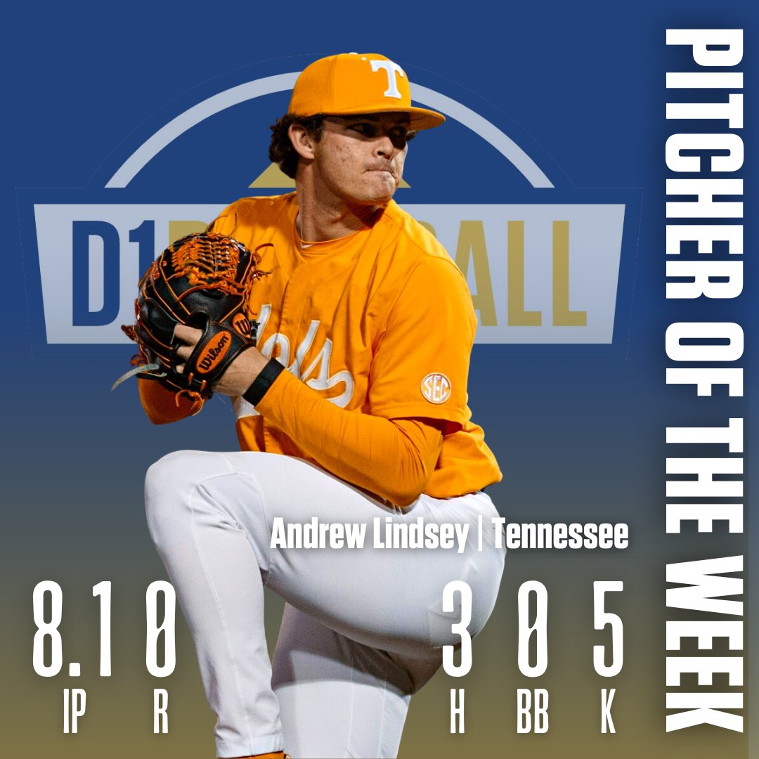 sec_d1baseball's tweet photo. 𝐒𝐄𝐂 𝐄𝐱𝐭𝐫𝐚'𝐬 𝐏𝐢𝐭𝐜𝐡𝐞𝐫 𝐨𝐟 𝐭𝐡𝐞 𝐖𝐞𝐞𝐤

Andrew Lindsey | @Vol_Baseball 

8.1 IP
0 R
3 H
0 BB
5 K

🔗 https://t.co/meqVNOR9kN https://t.co/c5WgifxHjG